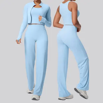 2/3PCS Yoga Set Sports Suit Women Tracksuit Running Workout Clothes Push Up Gym Long Sleeve Sports Bra Sportswear Yoga Clothing