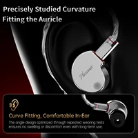 CCA Phoenix Metal Alloy Body 10mm Dual Magnetic Dynamic Coil HIFI Sound Quality In Ear Wired Esports Music Earphones - Image 5