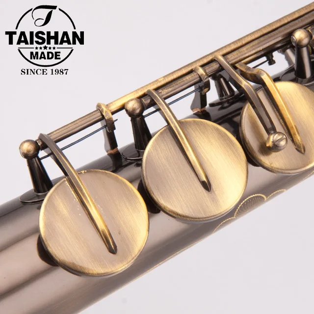 Straight Soprano Saxophone Professional Supplier Musical Instrument antique bronze sax