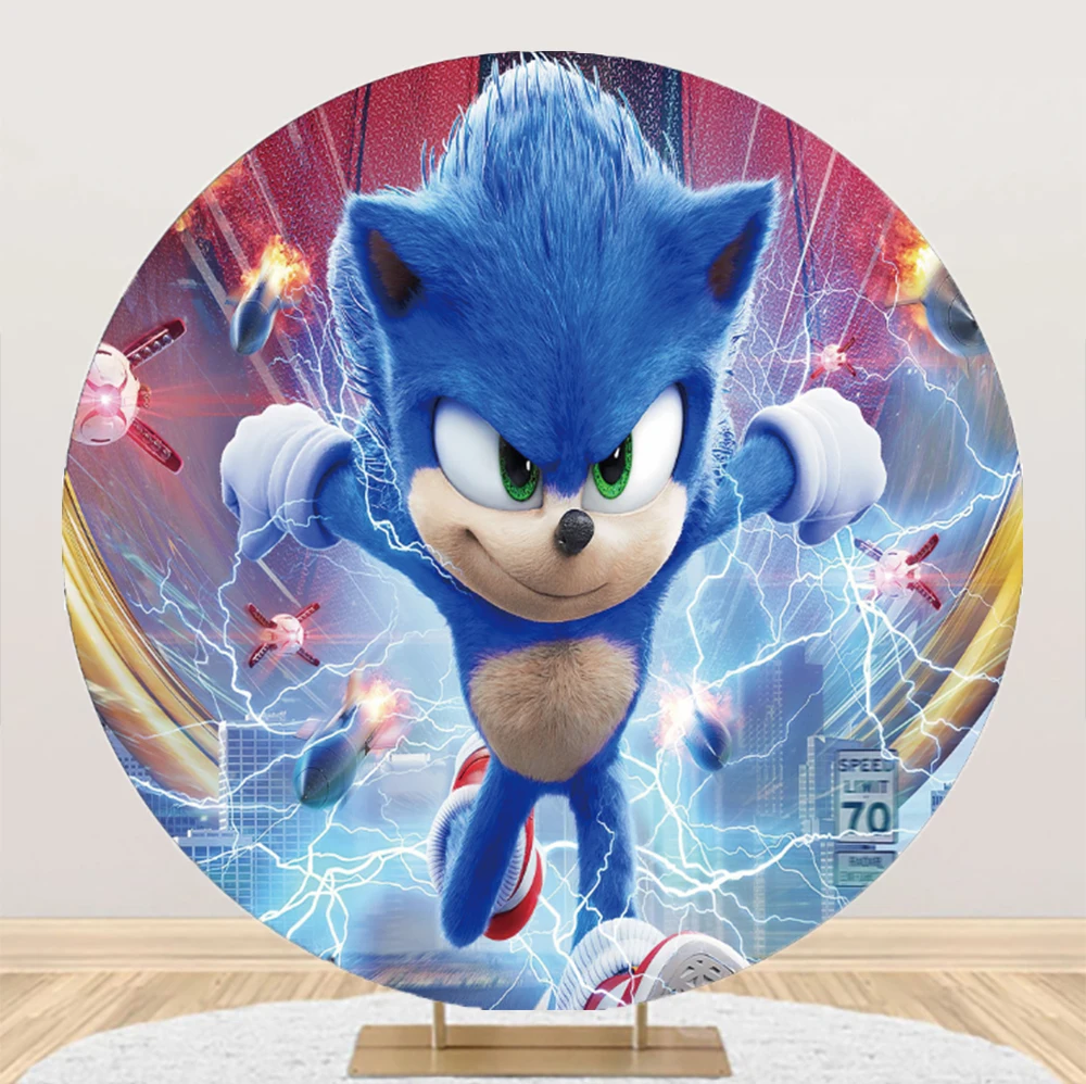 thumbnail image 1 of Decoración para fiesta de cumpleaños de niños Sonic the Hedgehog Personalización Nombre del bebé Años en tu idioma Decoración para fiesta de baby shower de Sonic, 1 of 5