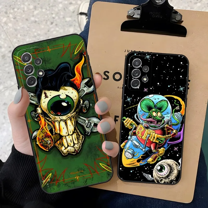 Tales Of The Rat Fink Art Custodia Per Telefono Per Samsung A05 A14 A24 A52 A53 A54 A13 A12 A50 A33 A22 A31 A34 A03S A32 A21 A81 A73