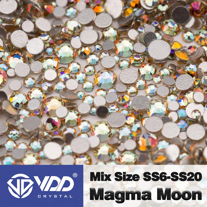 VDD Neue Magma-Farbe Mix Größe SS6-SS20 Hochwertige Glas Strass Kristall Flatback Steine Für Nail art DIY Handwerk Dekorationen – Detail 5