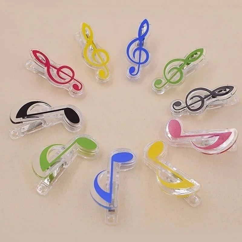 3Pcs Set Book Paperclips Sheet Steel Spring Score Funny Mini Music Folder Clip Decorative Paper Musical Notation Office Supplies