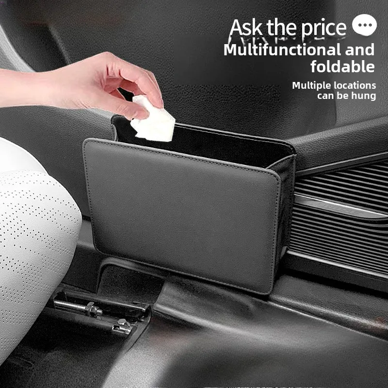 Car Trash Bin, Door Storage Box, Foldable Seat, Back Hanging Storage Bag, Box, Car Interior Supplies