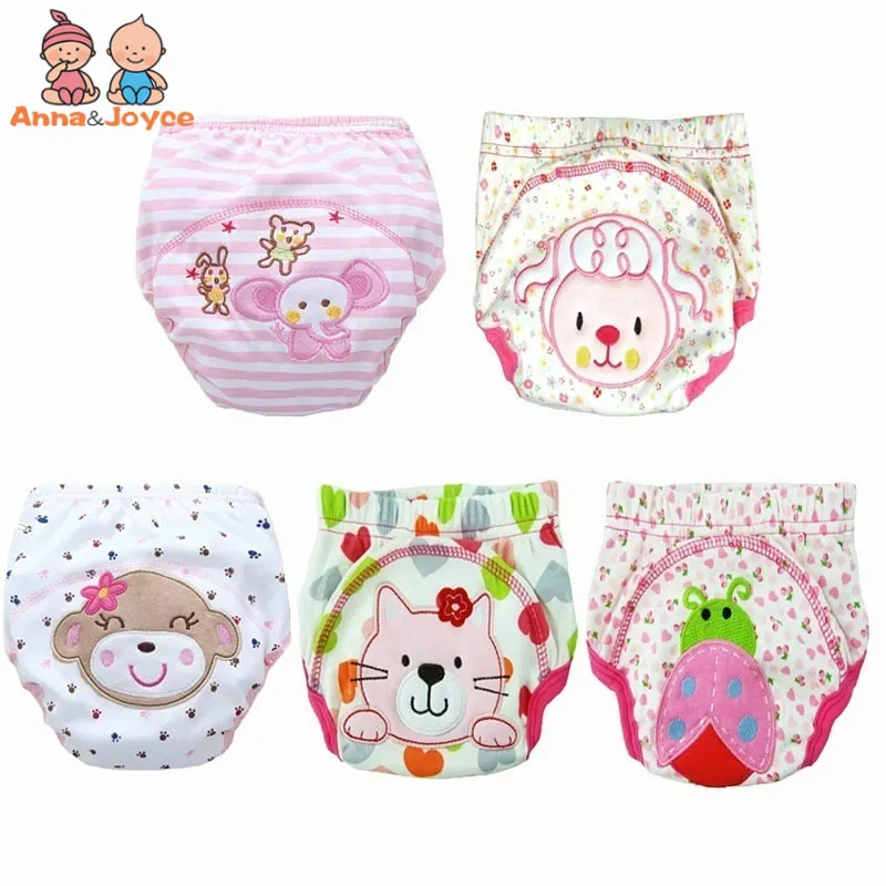 Baby Training Pants Cloth Diapers 5PC Unisex Baby Potty Training Pants Boys Girls Underwear Reusable Cloth Diapers
