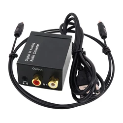 New Digital to Analog Audio Converter DAC Amplifier Decoder Optical Coaxial Toslink to Analog RCA L/R Audio Converter Adapter