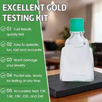 Kit de test de l'or 10K/14K/18K/22K/24K, testeur de pierres pour bijoux, détecteur portable de métaux précieux pour adultes, femmes et hommes 2