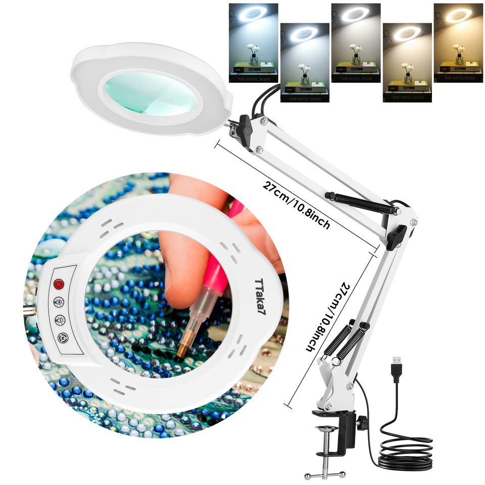 4.3" Real Class 10X Magnlification Stepless pimming 5 Color Mode 84 Of Them LED 10 Levels Provide Bright Light Brightness