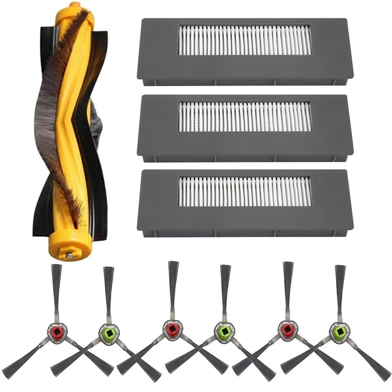 

Сменный фильтр и Щетка Для ECOVACS DEEBOT 900 901, аксессуары для роботов-пылесосов, фильтр + Боковая щетка + основная щетка