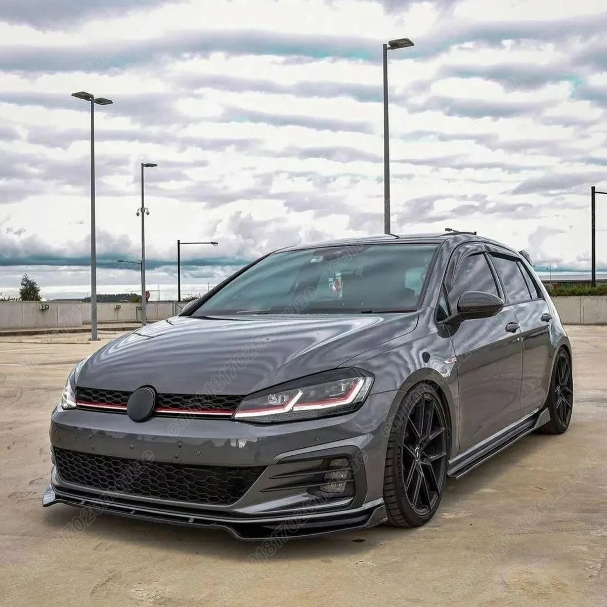 폭스바겐 골프 7 7.5 MK7 MK7.5 GTI 7 R-라인 2012 2013 2014 2015 2016 2017 2018 2019 2020 자동차 앞 범퍼 립 액세서리