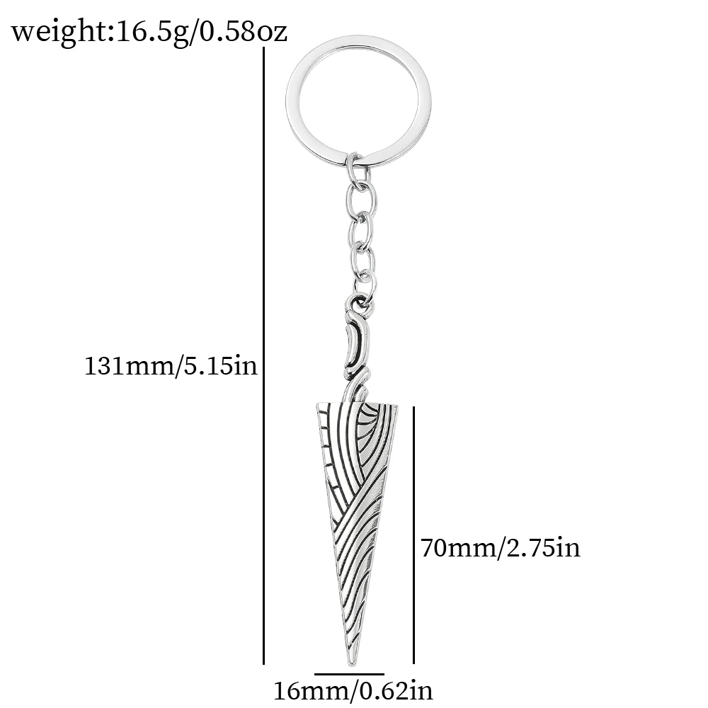 Game Hollow Knight Metal Keychain Keyring Spike Shape Cosplay 