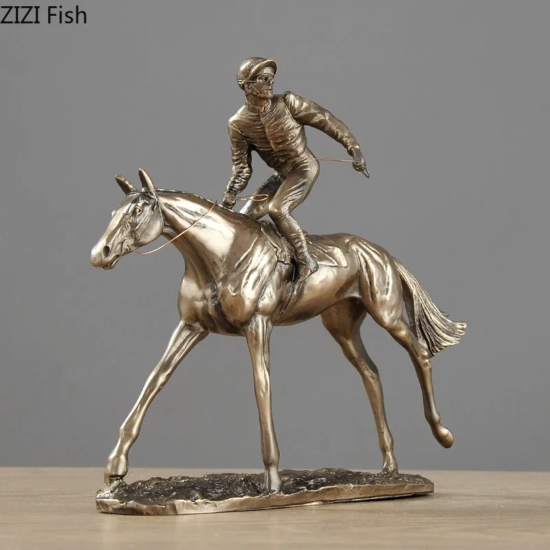 金属馬の彫刻 走る姿勢 メタルフィギュア彫刻シミュレーション動物金属工芸品レース馬術