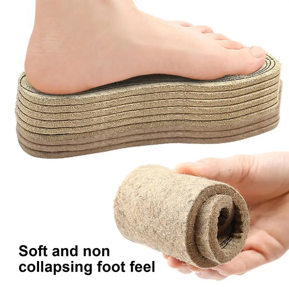 Wool Felt Insoles Winter Warm Boot Shoe Insert Insoles for Men Women Foot Pain Relief Inner Soles for Outdoor Sports Running shoe insoles orthopedic insoles
