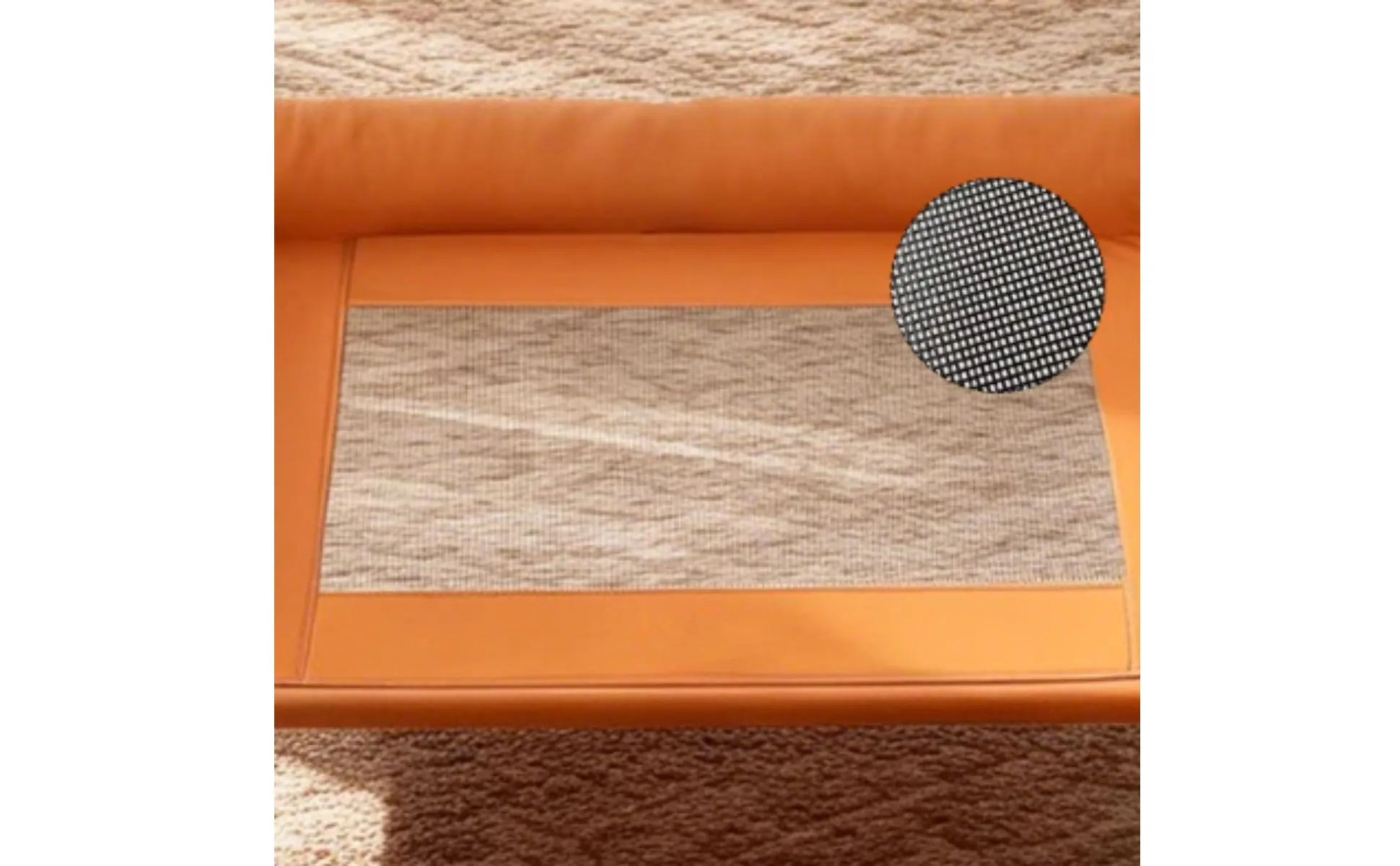 Elevated Dog Bed with Pillow Border Firm Support Elevated Dog Bed L-Shaped Pet Lounger All Seasons Use Cooling Mesh Pet Cot