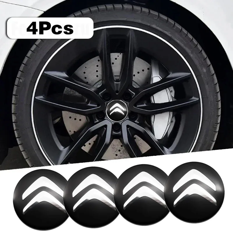 4 Pz 56Mm Car Wheel Hub Caps Cover Rim Sticker Badge Riflettente Per Citroen C4 C3 C5 C6 C1 C2 C7 Berlingo Celysee Cactus Picasso