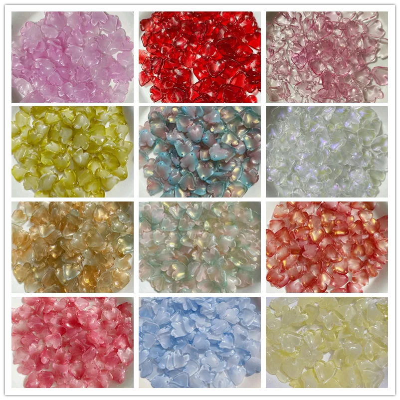 

50 шт./партия, стеклянные бусины-лепестки