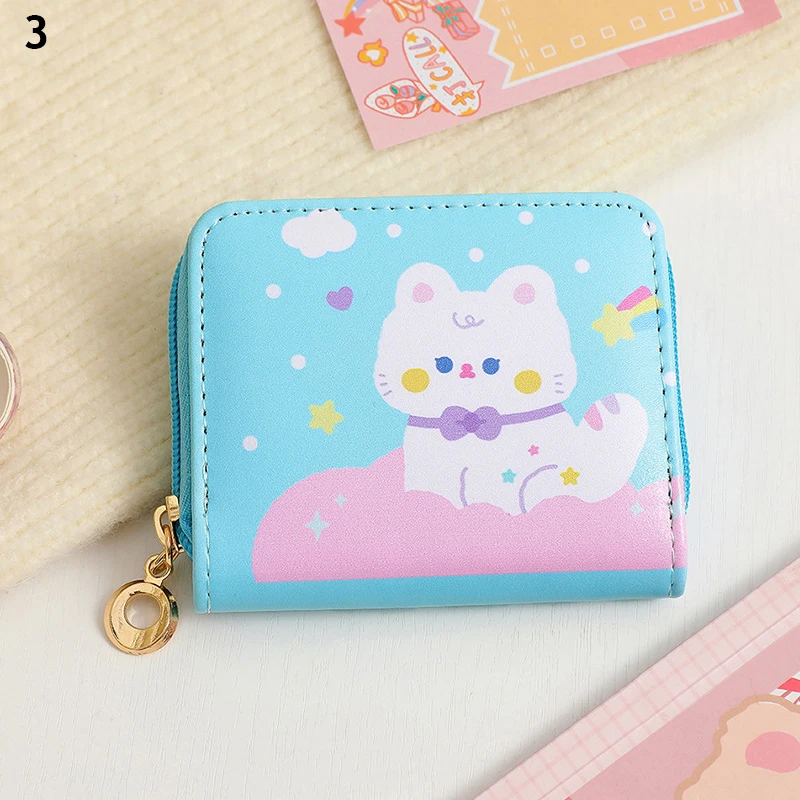 PU Leather Girls Wallet Cute Cartoon Zipper Card Holder Mini Clutch Wallet  Key Chain Coin Purse Kids Gifts Stationary - AliExpress