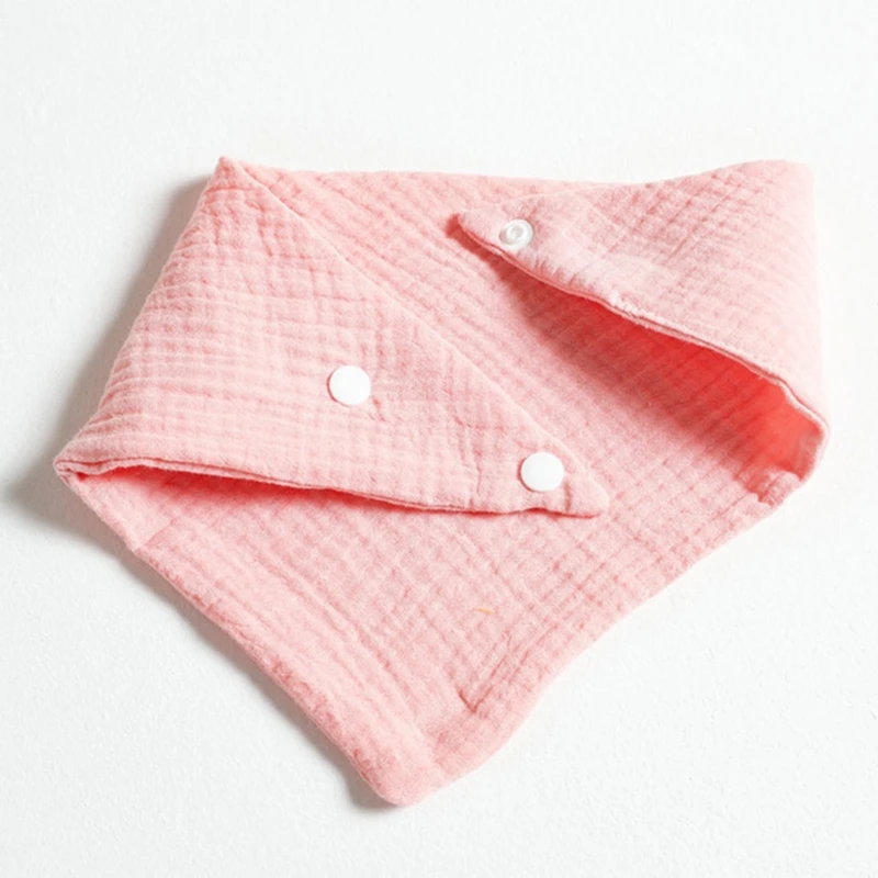 5 Pcs Baby Feeding Drool Bibs Saliva Towel for TRIANGLE Scarf Bandana Soft Cotton Bib Adjustable Snap Button Burp Cloth for Boys 6