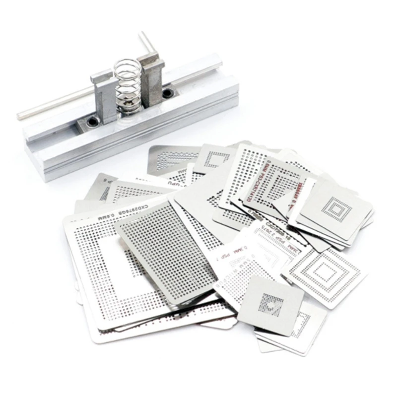 47 Pz/Set Console Di Gioco Che Riscaldano Direttamente Bga Stencil + Bga Jig Bga Reball Kit Per Xbox 360Cpu Ps3-Cpu Wii Gpu Muslimate