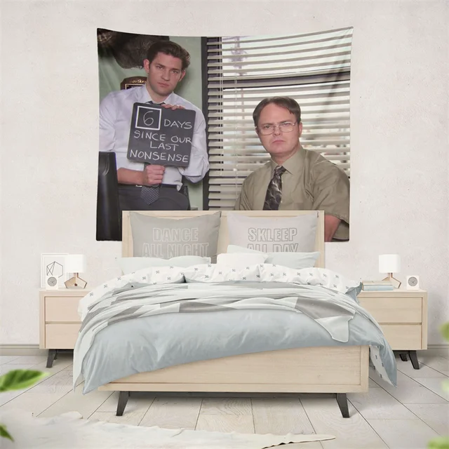 A Gaslight Gateepheep Girlboss Jim Halpert És Dwight Schrute Hat Nappal Az Utolsó Ostobaságunk Óta Irodai Kárpitban - Image 4