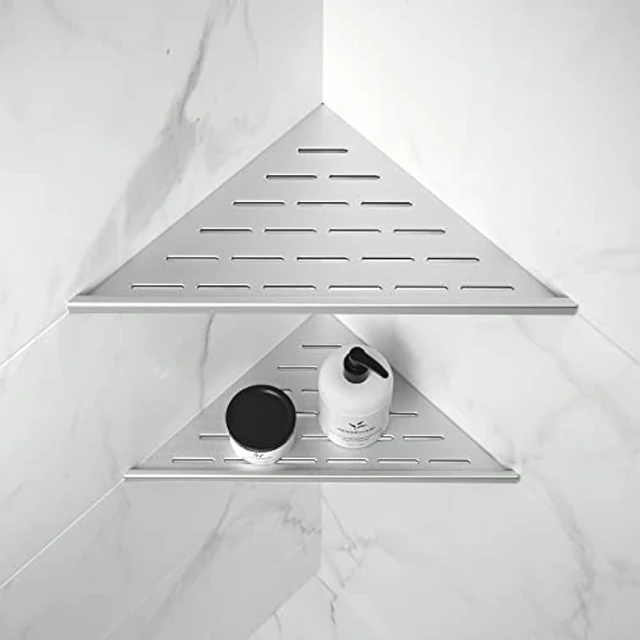 Bathroom Shelf Black Stainless Steel Shelves  Bathroom Shelf Adhesive  Shower - Bathroom Shelves - Aliexpress