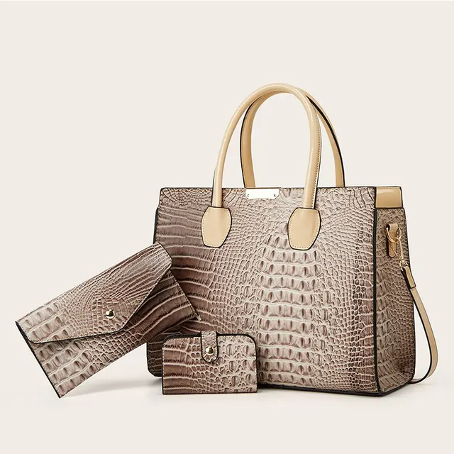 Fashion Crocodile Texture 3-Piece Bag Set