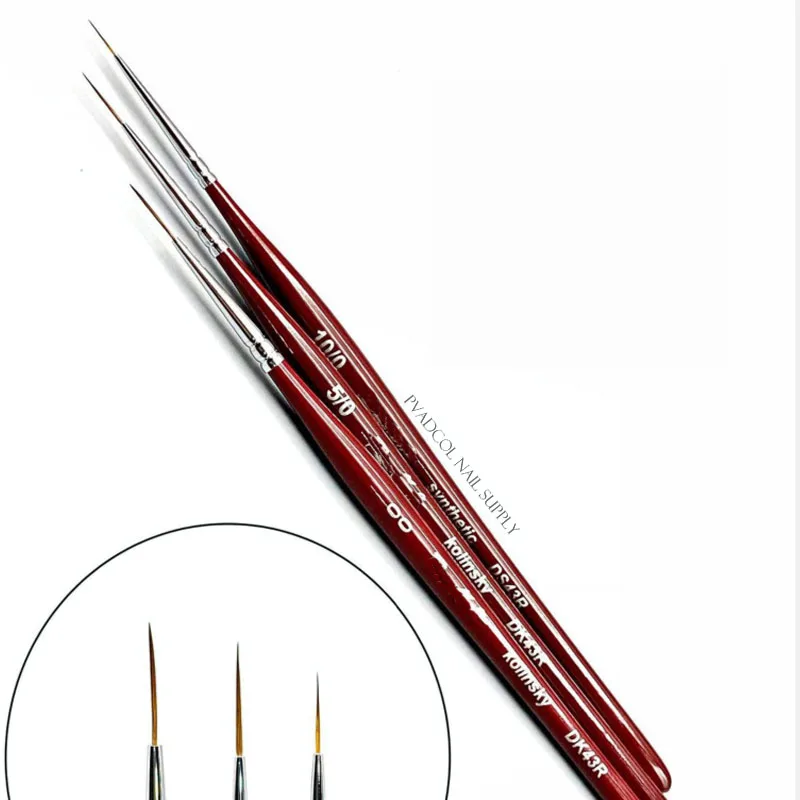 Kolinsky Sable Finest Premium Nail Art Long Striper Liner Brush with Wooden Handle Acrylic Nails Tool 2