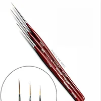 Kolinsky Sable Finest Premium Nail Art Long Striper Liner Brush with Wooden Handle Acrylic Nails Tool 2