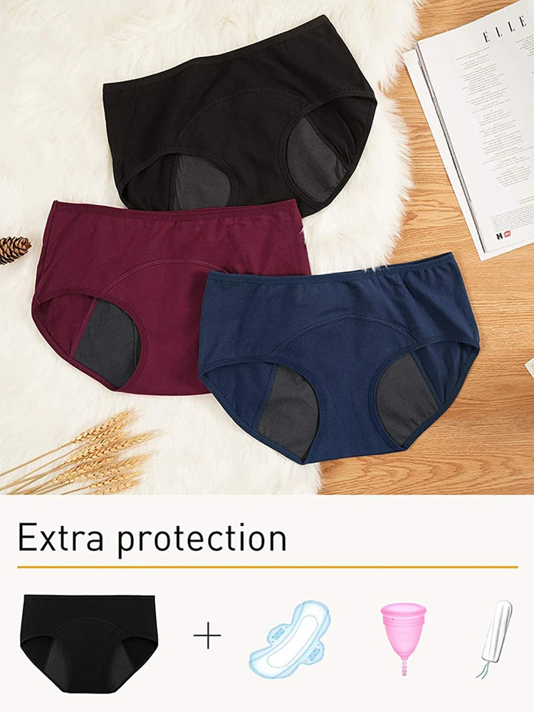 5pcs/Set Leak Proof Menstrual Panties Women Period Underwear Sexy Pants  Physiological Underwear Plus Size Waterproof Briefs - AliExpress