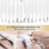 Eyelash Extensions Tweezers  With Fiber Tips Lash Artists High Precision Superhard Anti-Static Tweezer Makeup Tools Custom Logo 4