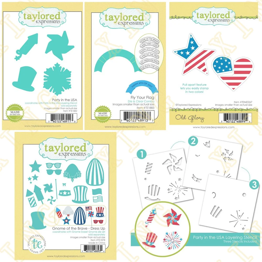 

2023 New Metal Cutting Dies Stamps Stencil Flag Gnome of the Brave for Scrapbooking Album Decoration Craft for DIY Greeting Card