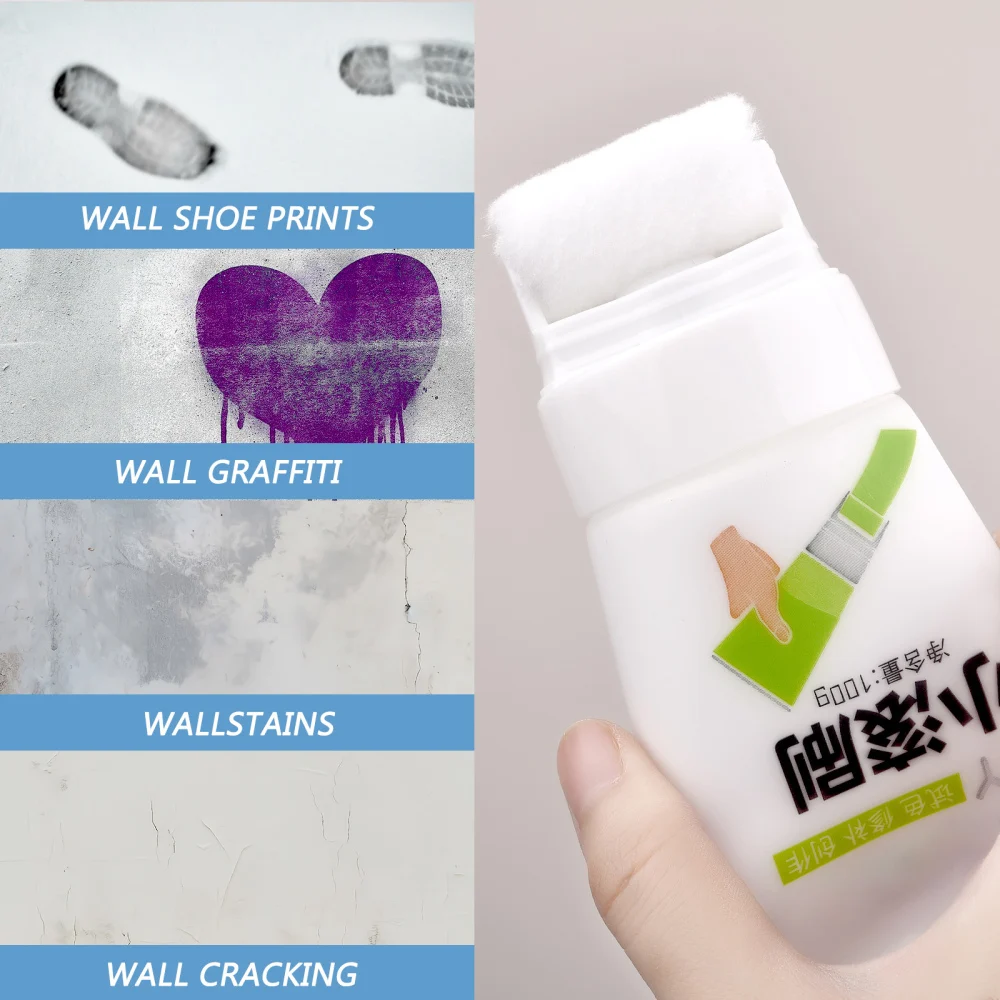 Description Picture 3 of item100g White Pink Wall Small Roller Brush Paint Interior Wall Repair Household Wall Graffiti Repair Environmental Protection Paint