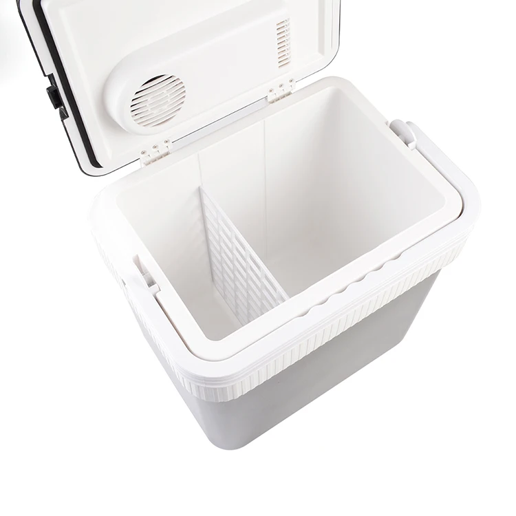 Beila 휴대용 미니 냉장고, 전기 블랙 자동차 냉장고, DC 12V AC 200V 24L