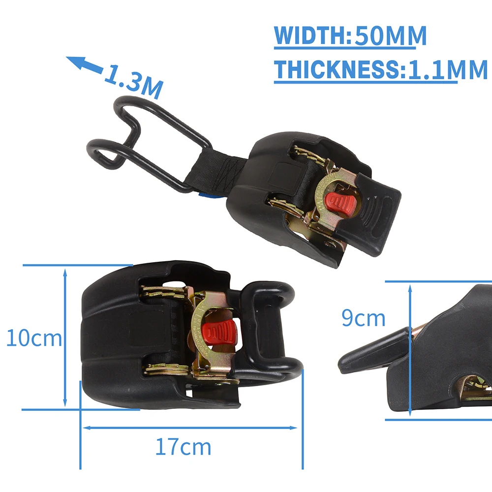 Boat Winch Strap Bolt-On Retractable Ratchet Straps Tie Down Straps Trailer Winch Belt Marine Change Tape Heavy Hook Safety Belt