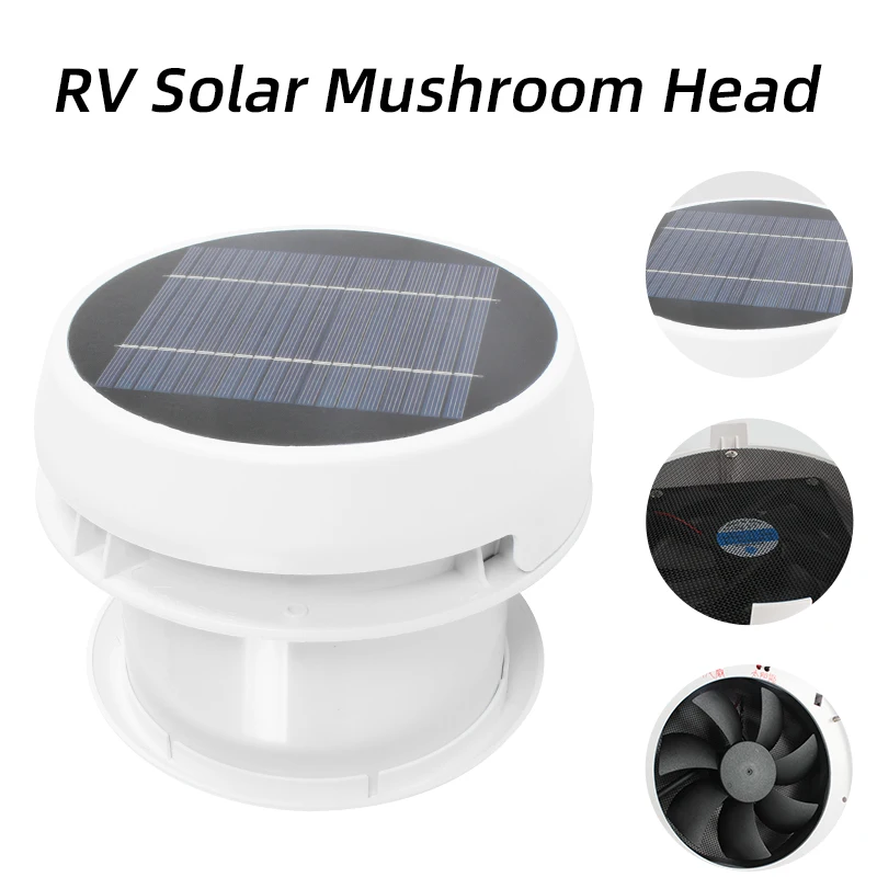 New Product For Boat RV CARAVAN DC12V White Solar Exhaust Vent