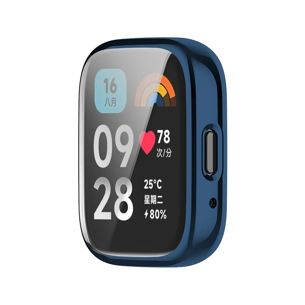 Enhanced Protective TPU Screen Protector Case for Smartwatches - Full Coverage Shell