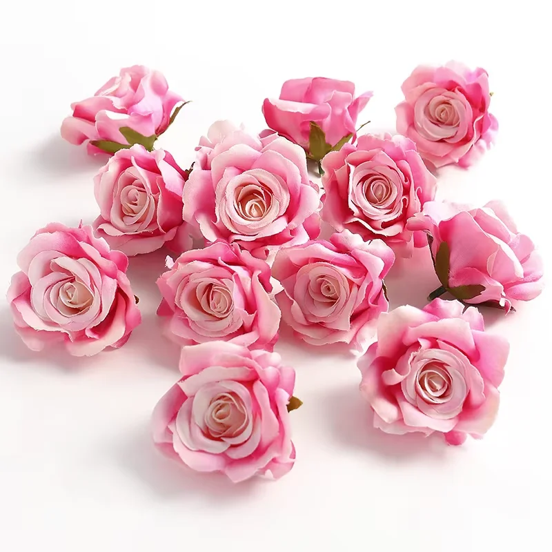 5/10Pcs 6cm Seide Rose Künstliche Blume Kopf Scrapbooking Hause Hochzeit Wand Dekoration Weihnachten DIY Kranz Candy box Kuchen Dekor – Detail 7