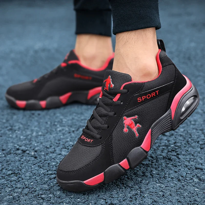 Men's Sneakers 2024 New Men Shoes Outdoor Breathable Mesh Sneakers Non Slip Comfortable Walking Black Sports Shoes for Men