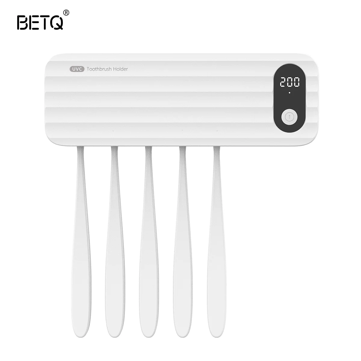 Household UVC Toothbrush Sterilizer Holder Rechargeable Wall-mounted Toothbrush Holder With 5 Brush Slots Bathroom Accessories