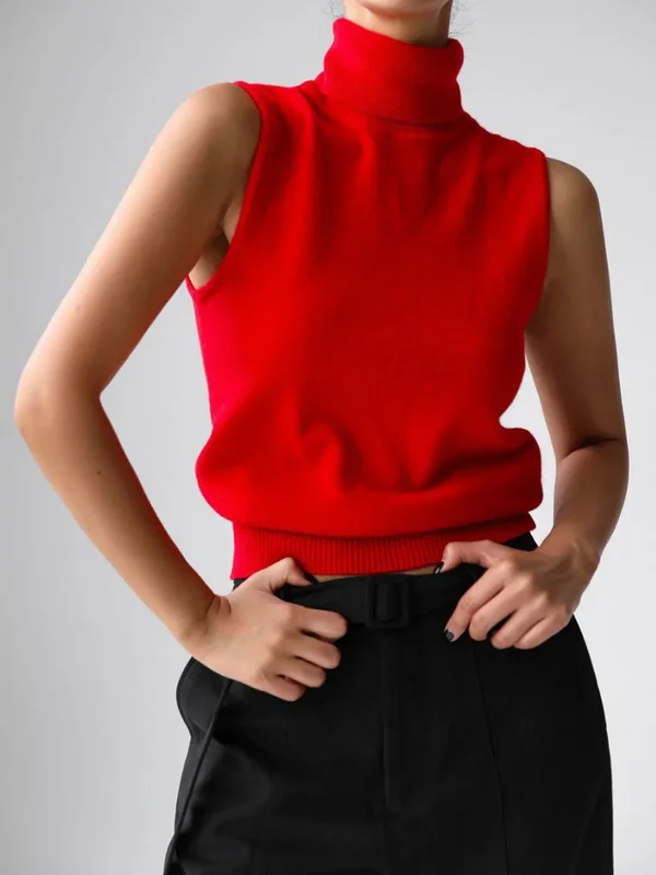 Blubelle Women's New Autumn Winter Knit Sleeveless