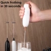 Milk Frother Handkeld Electric Foam Maker Battery Operated Stainless Steel Whisk Drink Mixer for Latte Cappuccino Hot Chocolate 6