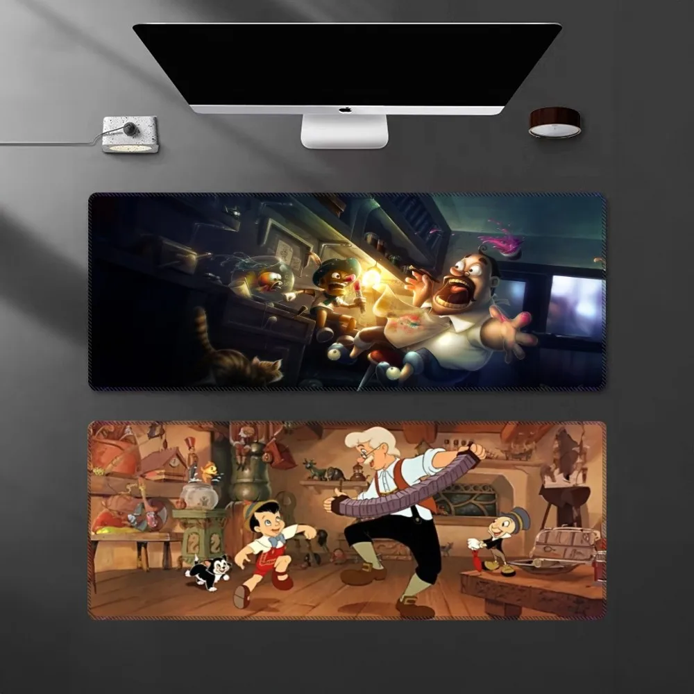 Pinocchio Mouse Pad Cartoon Lockedge Large Gaming Mouse Pad Computer Gamer Tastiera Mouse Mat Desk Mousepad Per Pc Desk Pad
