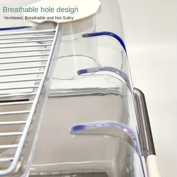 Large Transparent Acrylic Hamster Cage - Front-Opening Door for Easy Cleaning Spacious, Healthy Material, Breathable, Panoramic 3