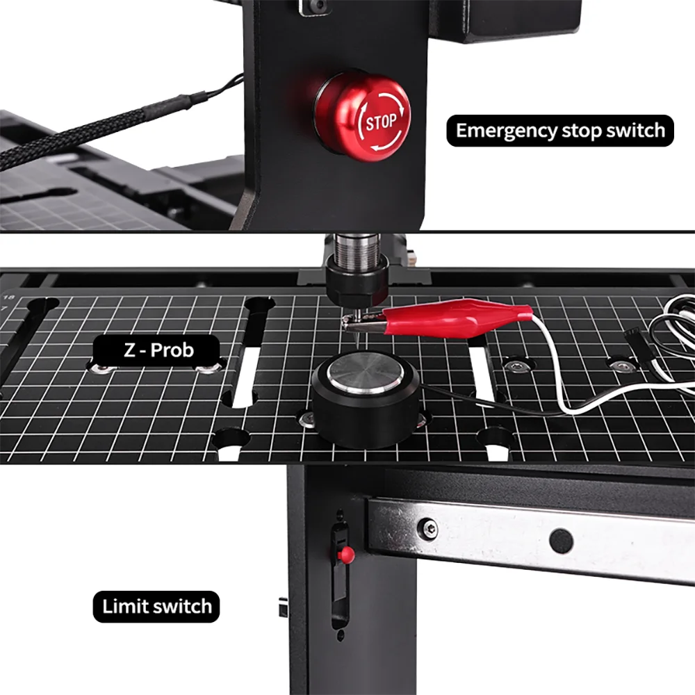 Yofuly CNC wood router machine 3020 Plus 500w Spindle Metal Cutting Milling Machine GRBL laser engraving machine DIY cnc engraving machine parts wood carving tools Stainless Steel MDF