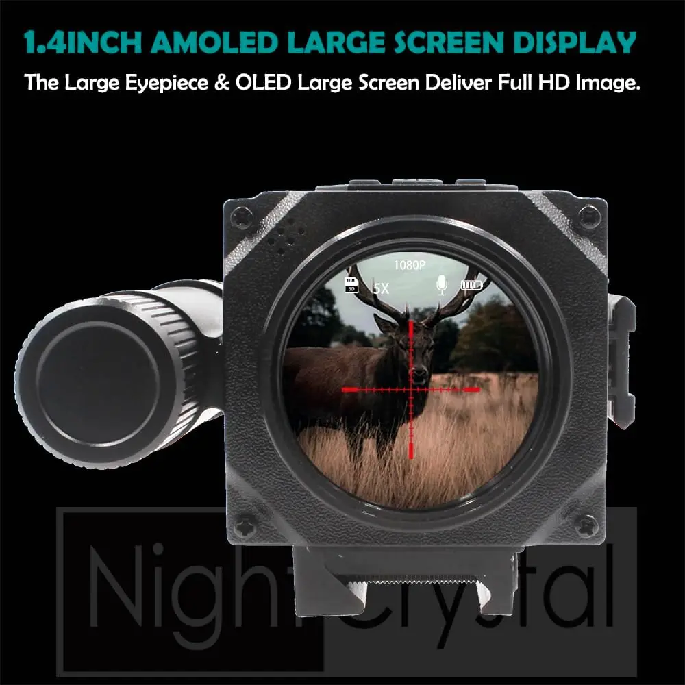 NK008 Digital Night Vision Scope, Hunting Infrared Riflescope Monocular 5X Zoom