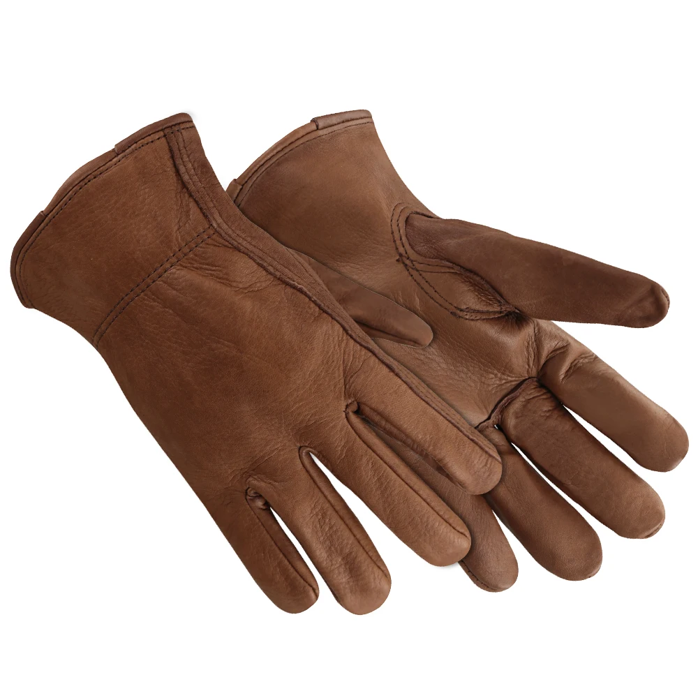 Рабочие кожаные перчатки коричневого цвета для мужчин и женщин для ...