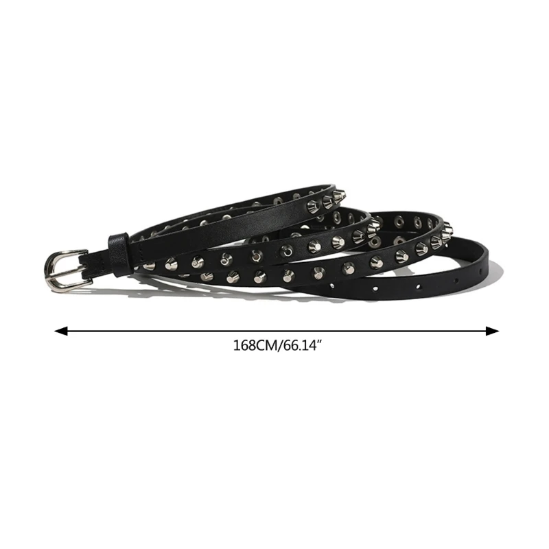 Waist Belt Rock and Roll Buckle for Cowboy Cowgirl Rock and Roll Punk Vintage Belt Hot Girl WaistChain Studded Sexy