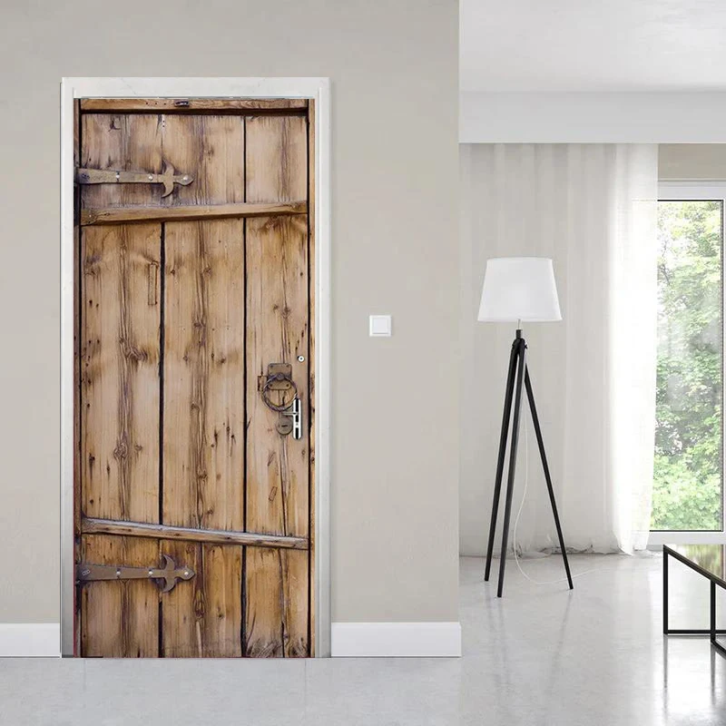 3D Geometric DIY PVC Door Decoration Sticker