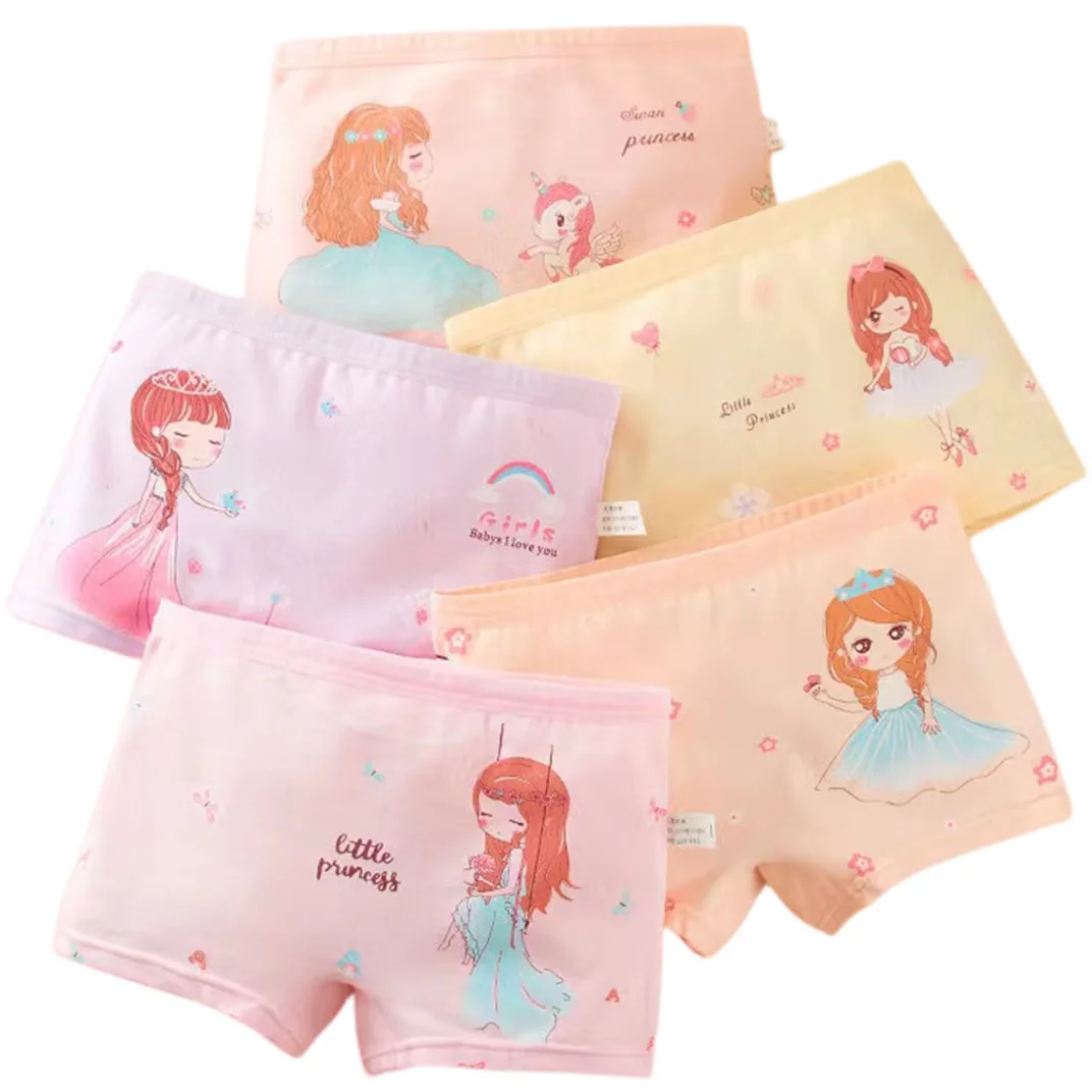 Princess Girl Briefs Fine Cotton Anime Floral Boxers Children Breathable Panties Comfortable Underwear Size M-XXL For 3-10T Girl girls underwear children underwear