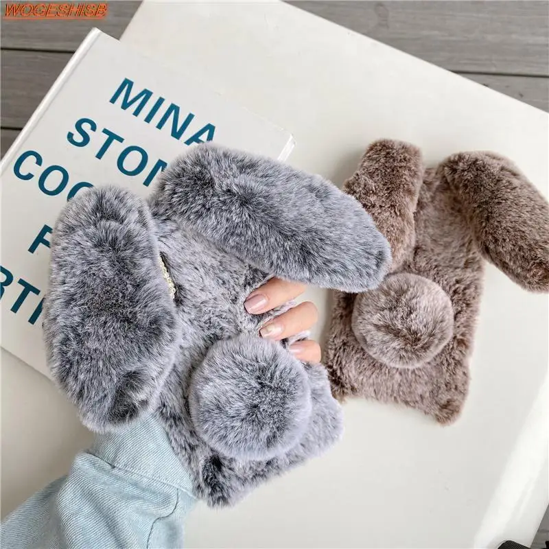 Soft Plush Furry Rabbit Bunny Fur Phone Case Cover